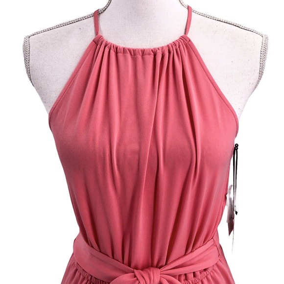1. STATE NEW Womens Size Small Halter Neck Belted Romper Stretch Jersey Knit - Picture 2 of 10